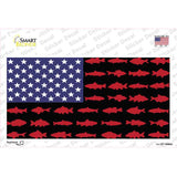 Fishermans American Flag Novelty Sticker Decal LP-14466s