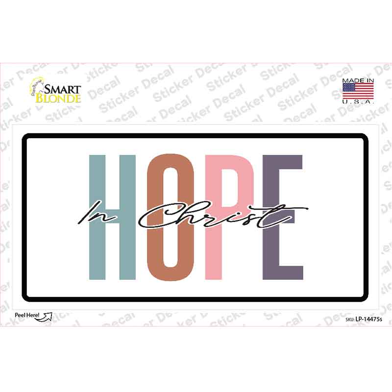 Hope In Christ Novelty Sticker Decal LP-14475s