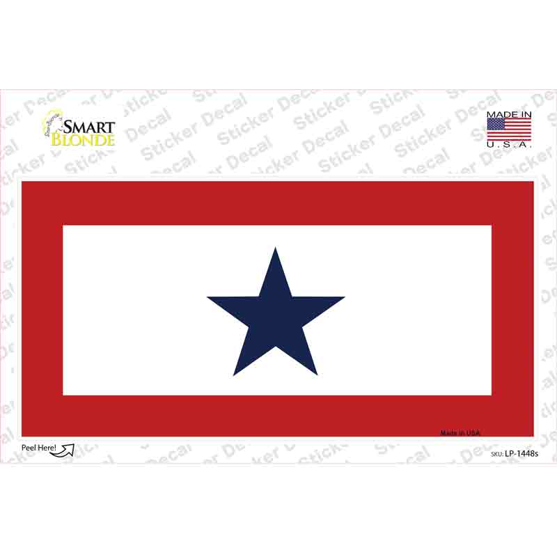 Blue Star One Novelty Sticker Decal Small