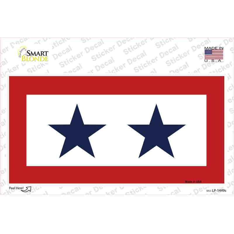 Blue Star Two Novelty Sticker Decal Small