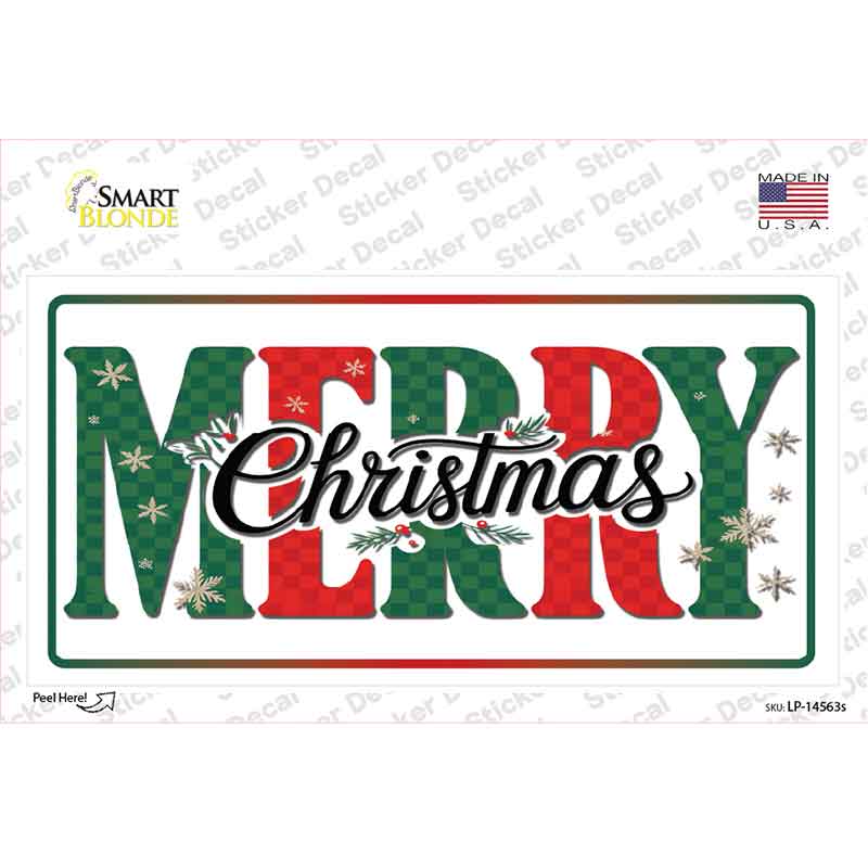 Merry Christmas Novelty Sticker Decal LP-14563s