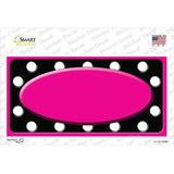 White Black Polka Dots Pink Frame And Center Oval Novelty Sticker Decal