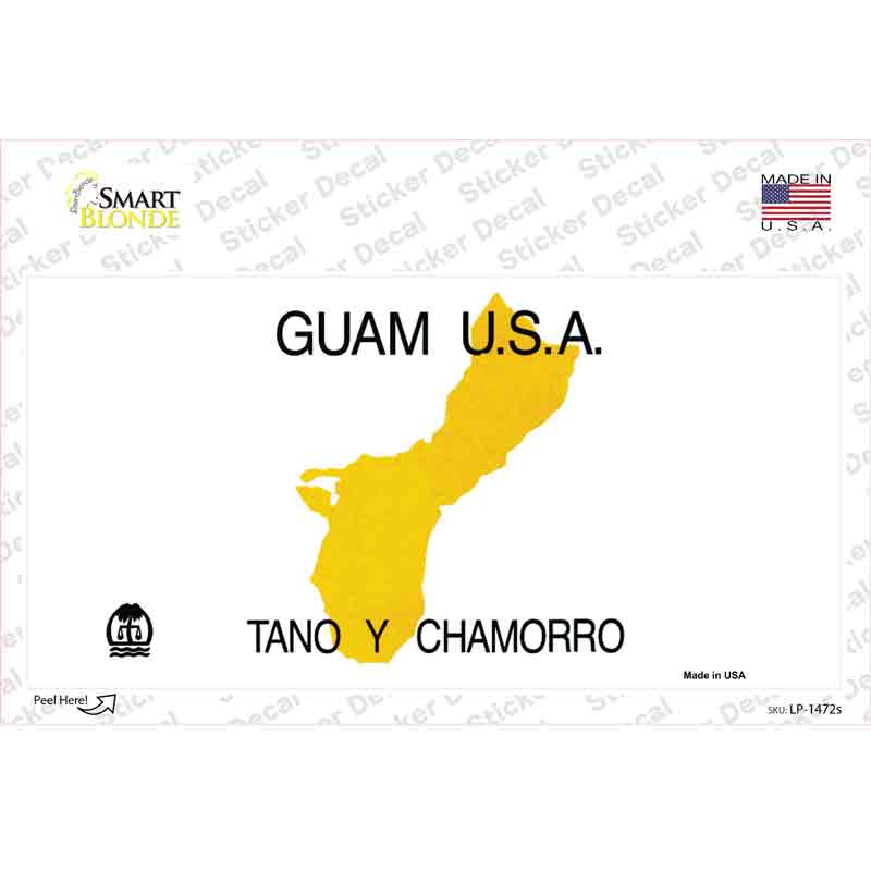 Guam State Novelty Sticker Decal