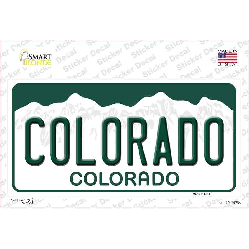 Colorado State Background Novelty Sticker Decal Small