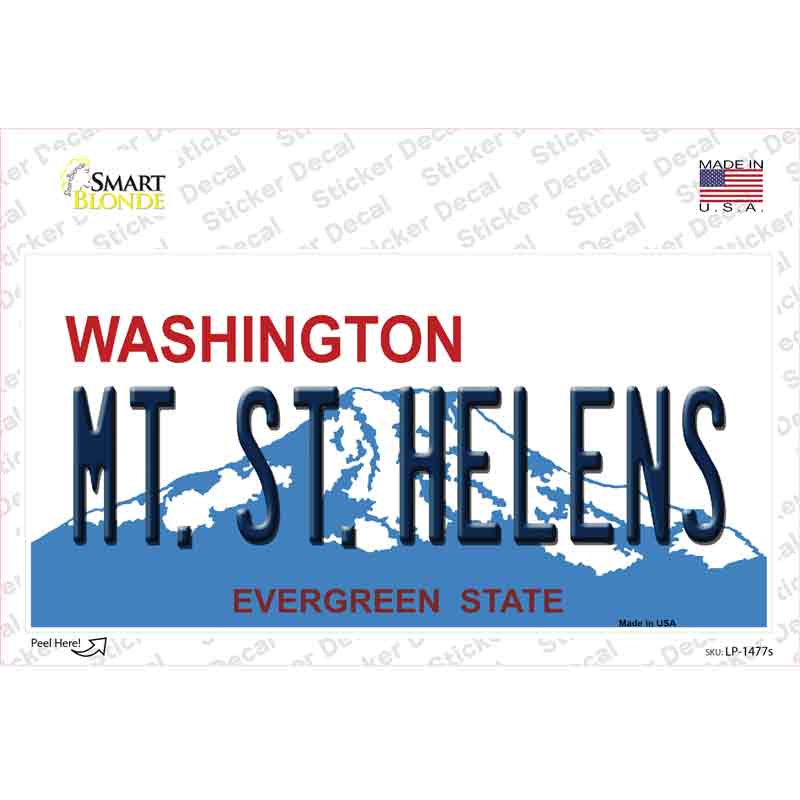 Mt St Helens Washington Novelty Sticker Decal Small