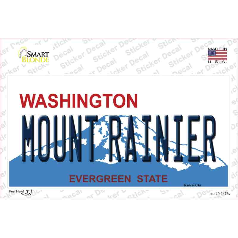 Mount Rainier Washington Novelty Sticker Decal Small