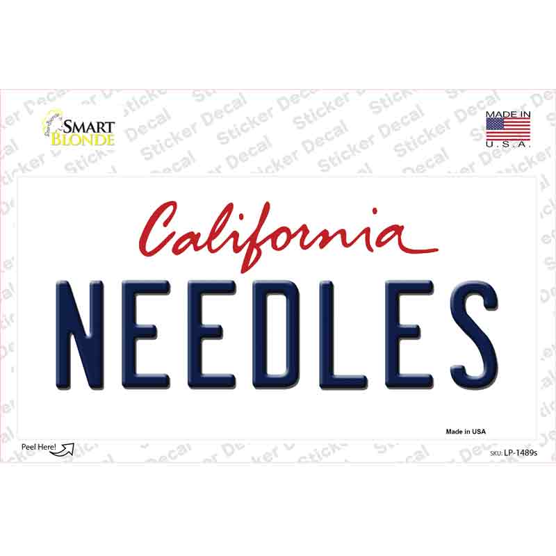 Needles California Novelty Sticker Decal Small