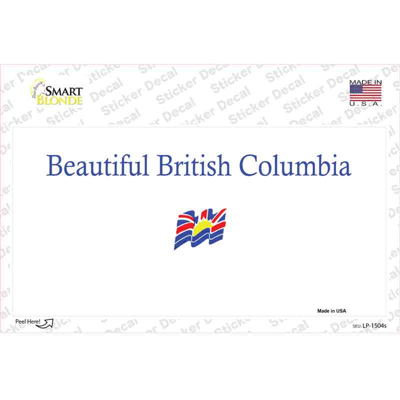 British Columbia Novelty Sticker Decal Small