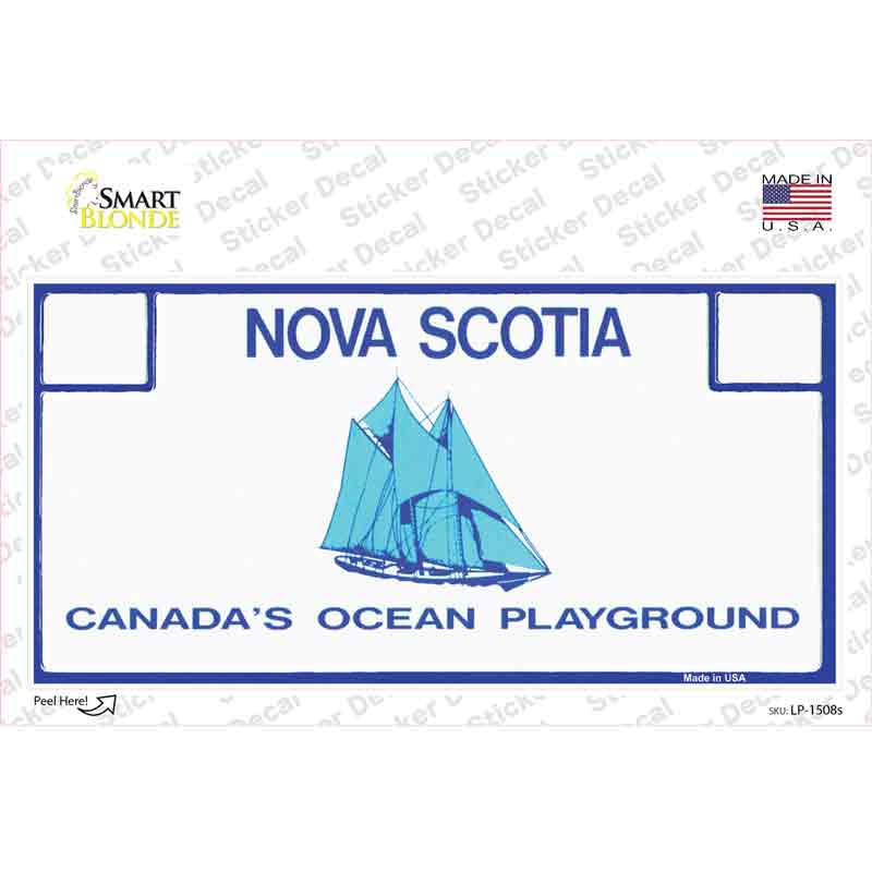 Nova Scotia Novelty Sticker Decal Small