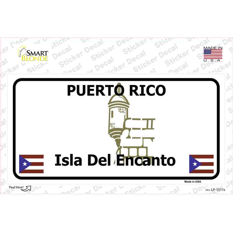 Puerto Rico Novelty Sticker Decal Small