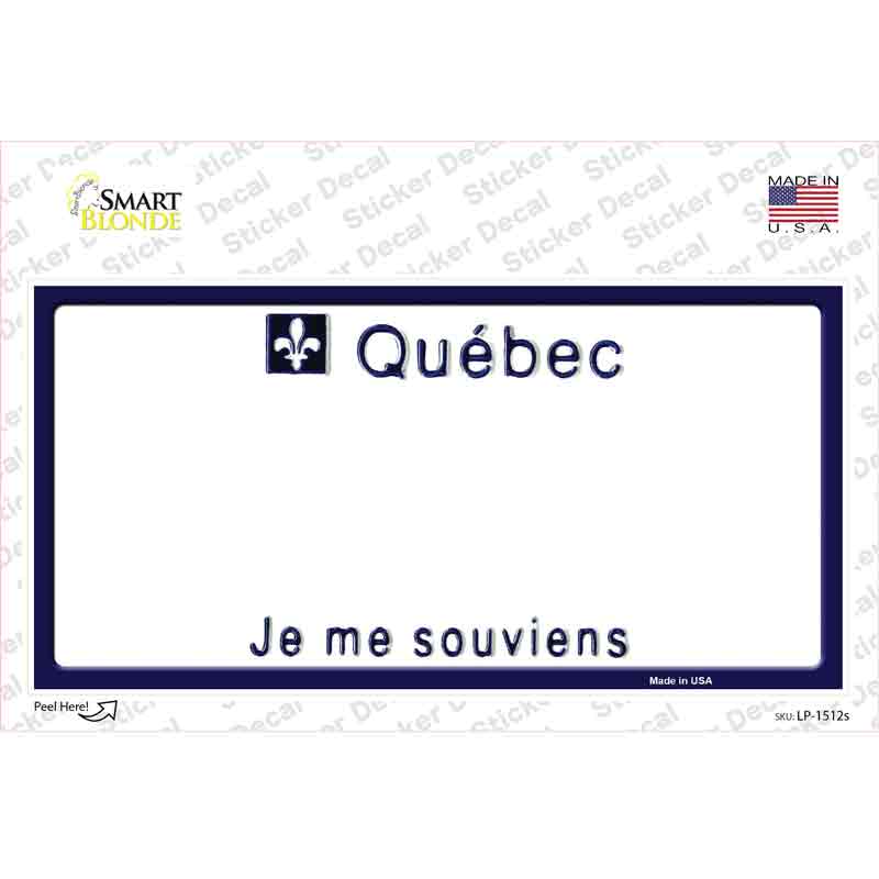 Quebec Novelty Sticker Decal Small