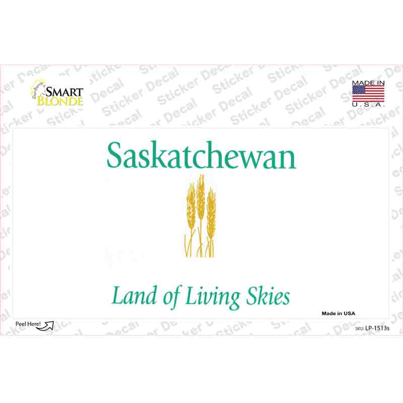 Saskatchewan Novelty Sticker Decal Small