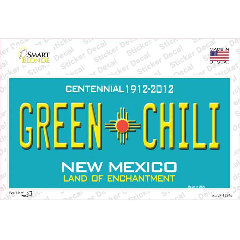 Green Chili New Mexico Novelty Sticker Decal Small