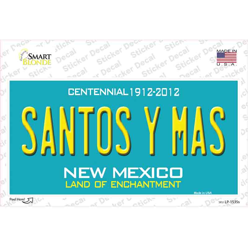 New Mexico Santos Y Mas Novelty Sticker Decal Small