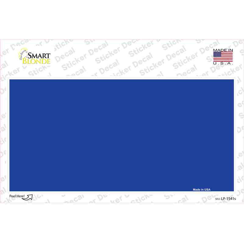 Royal Blue Solid Novelty Sticker Decal