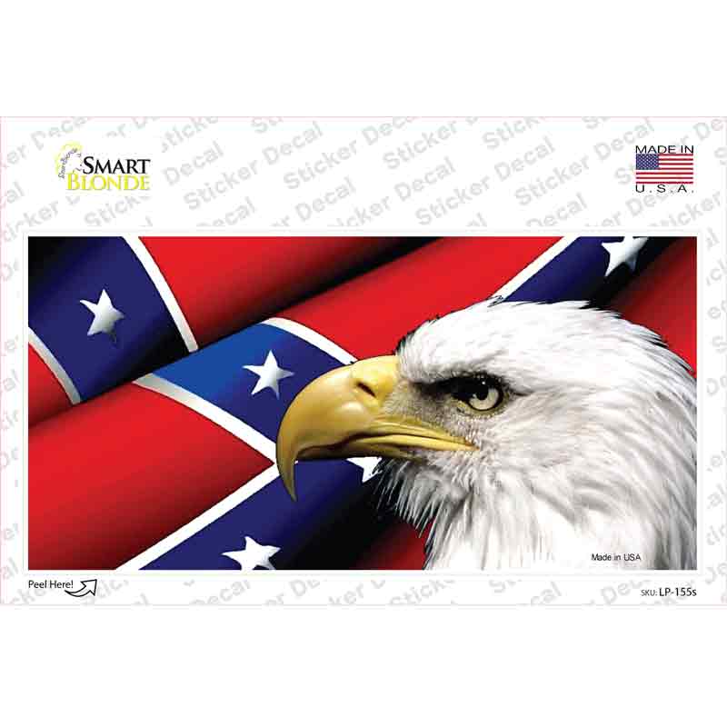 Confederate Flag Eagle Novelty Sticker Decal Small