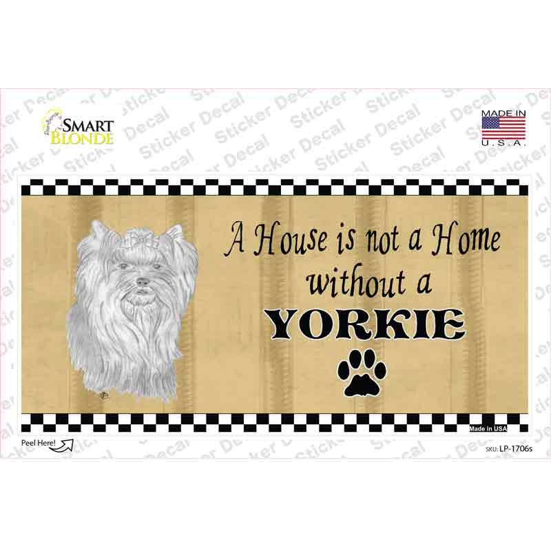 Pencil Sketch Yorkie Novelty Sticker Decal Small