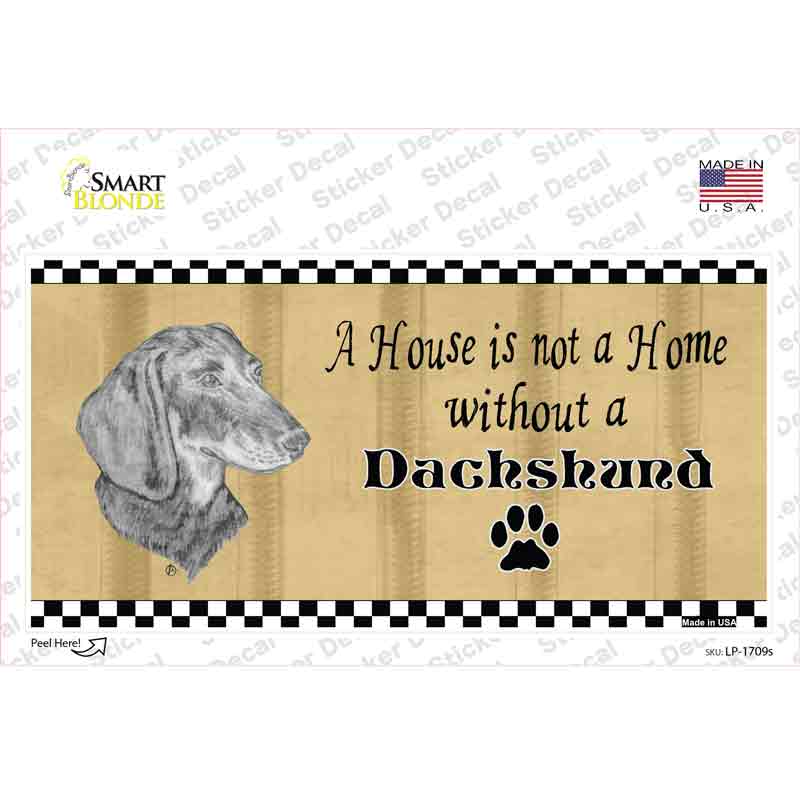 Pencil Sketch Dachshund Novelty Sticker Decal Small