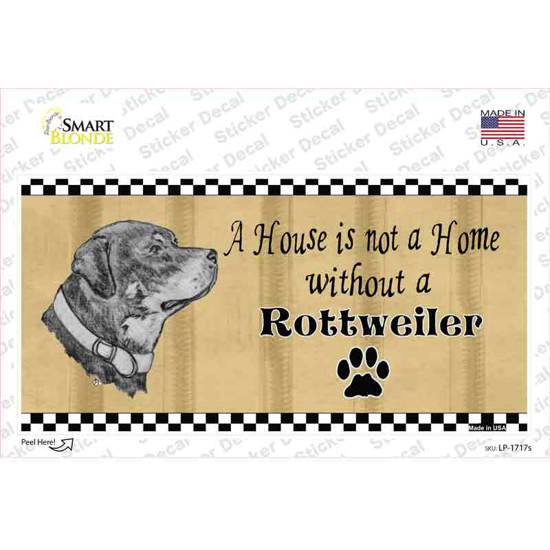 Pencil Sketch Rottweiler Novelty Sticker Decal Small