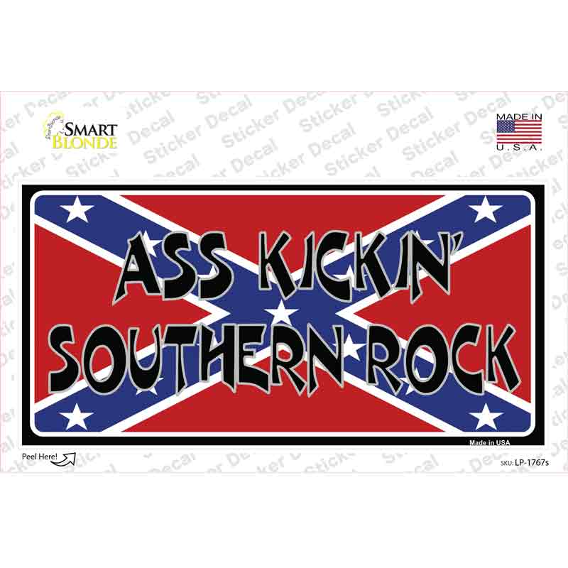 Southern Rock Confederate Flag Novelty Sticker Decal Small