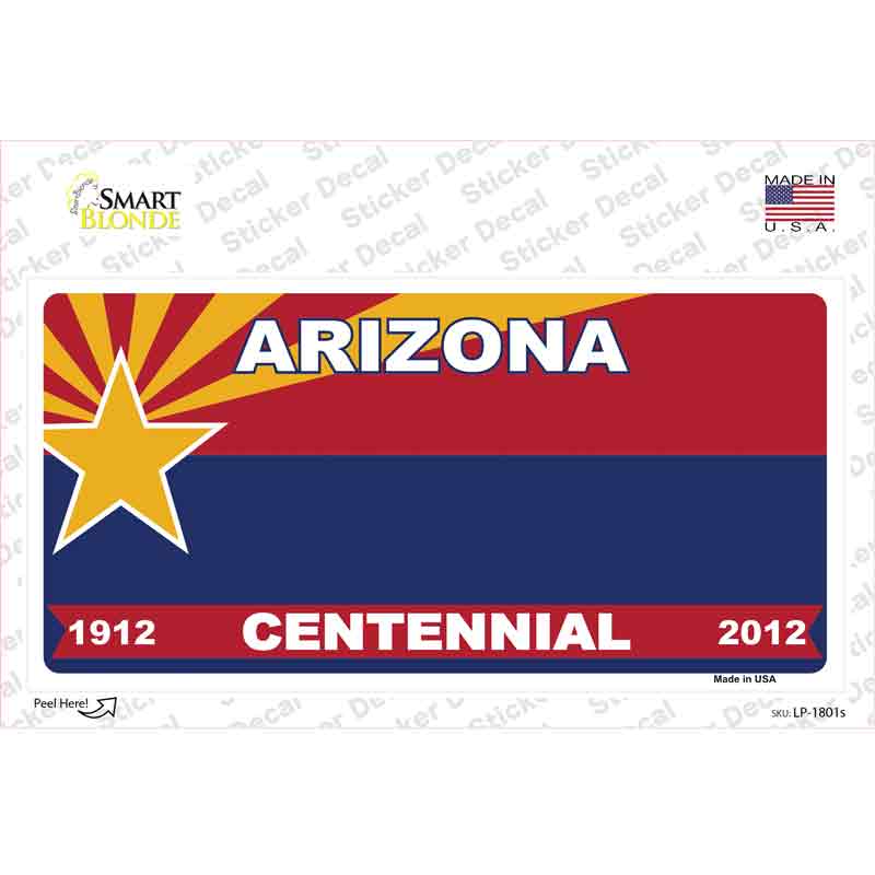 Arizona Centennial Novelty Sticker Decal Small