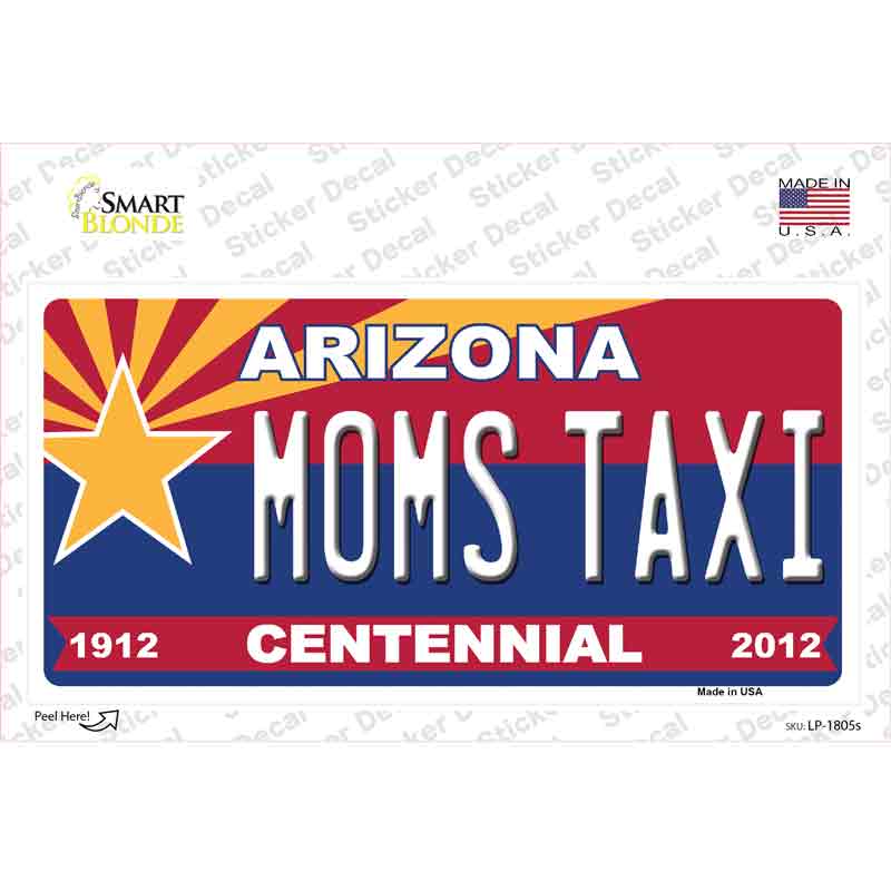 Arizona Centennial Moms Taxi Novelty Sticker Decal Small