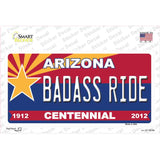 Arizona Centennial Badass Ride Novelty Sticker Decal Small