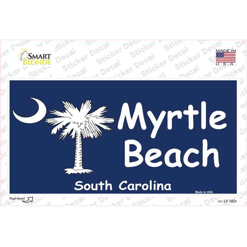 Myrtle Beach Novelty Sticker Decal | Smart Blonde