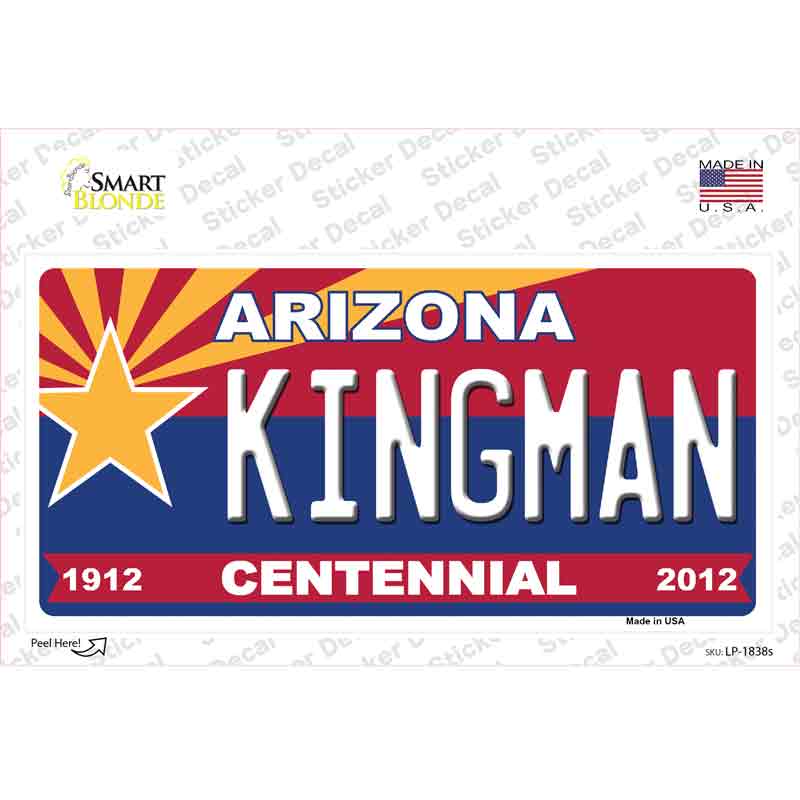 Arizona Centennial Kingman Novelty Sticker Decal Small