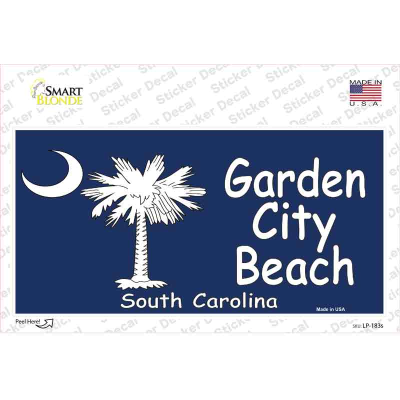 Garden City Beach South Carolina Novelty Sticker Decal Small