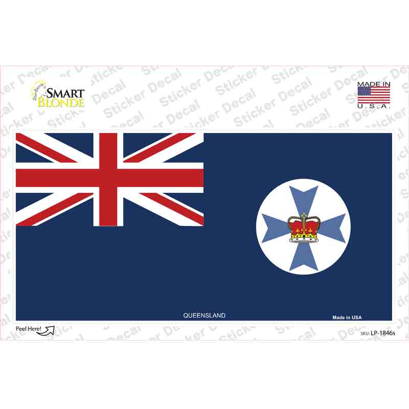Queensland Flag Novelty Sticker Decal