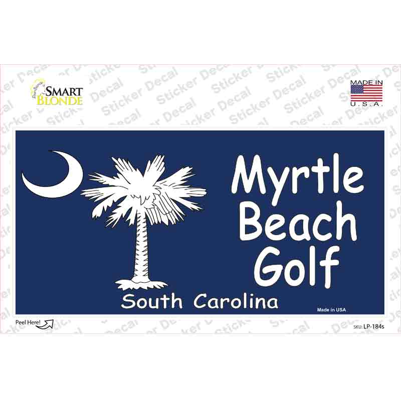 Myrtle Beach Golf Novelty Sticker Decal Small