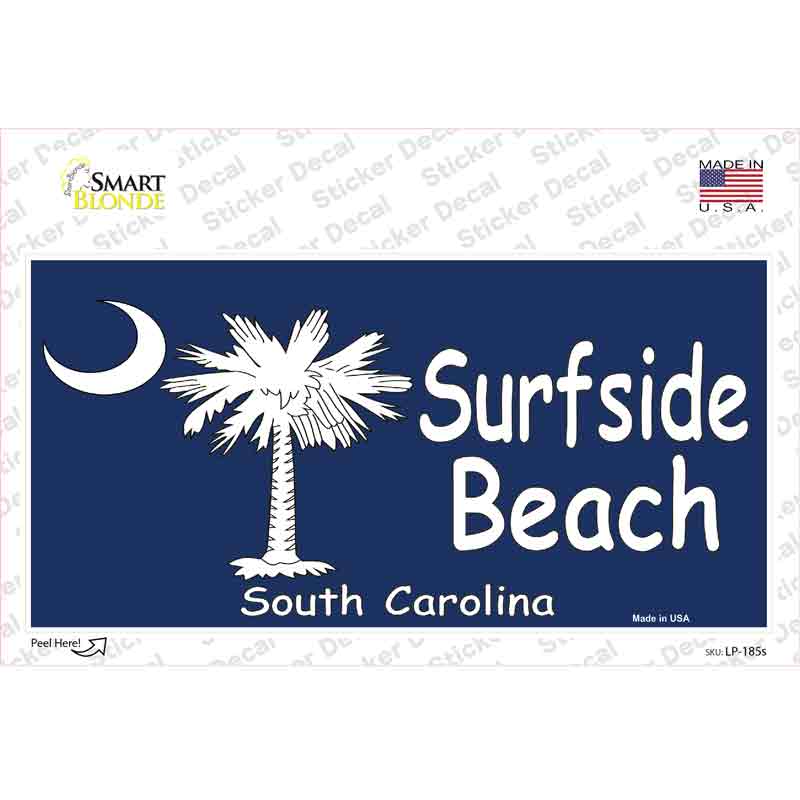 Surf Side Beach Novelty Sticker Decal Small