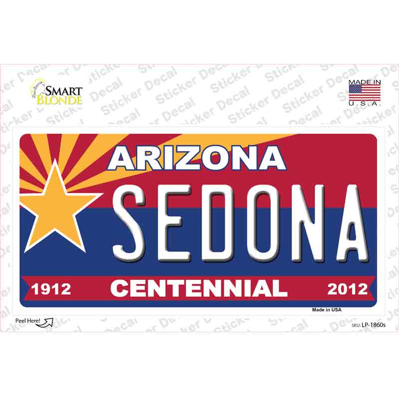 Arizona Centennial Sedona Novelty Sticker Decal | Smart Blonde