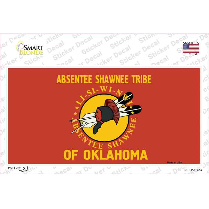 Absentee Shawnee Tribe Flag Novelty Sticker Decal Small