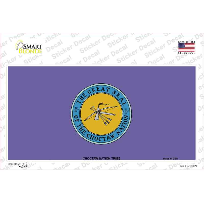 Choctaw Nation Flag Novelty Sticker Decal Small