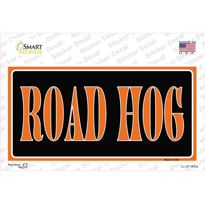 Road Hog Novelty Sticker Decal Small