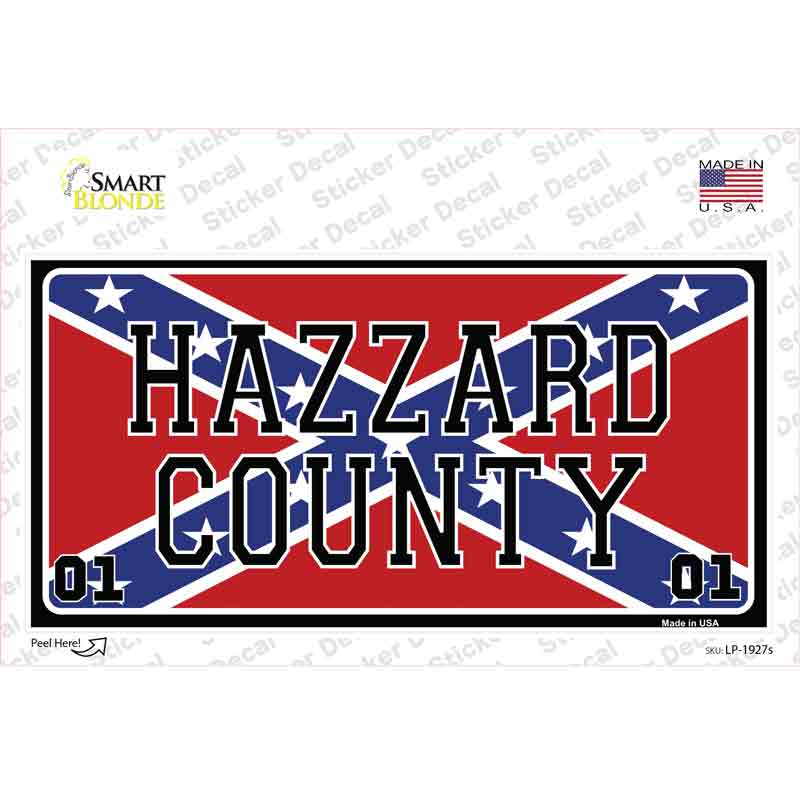 Hazard County Confederate Flag Novelty Sticker Decal Small