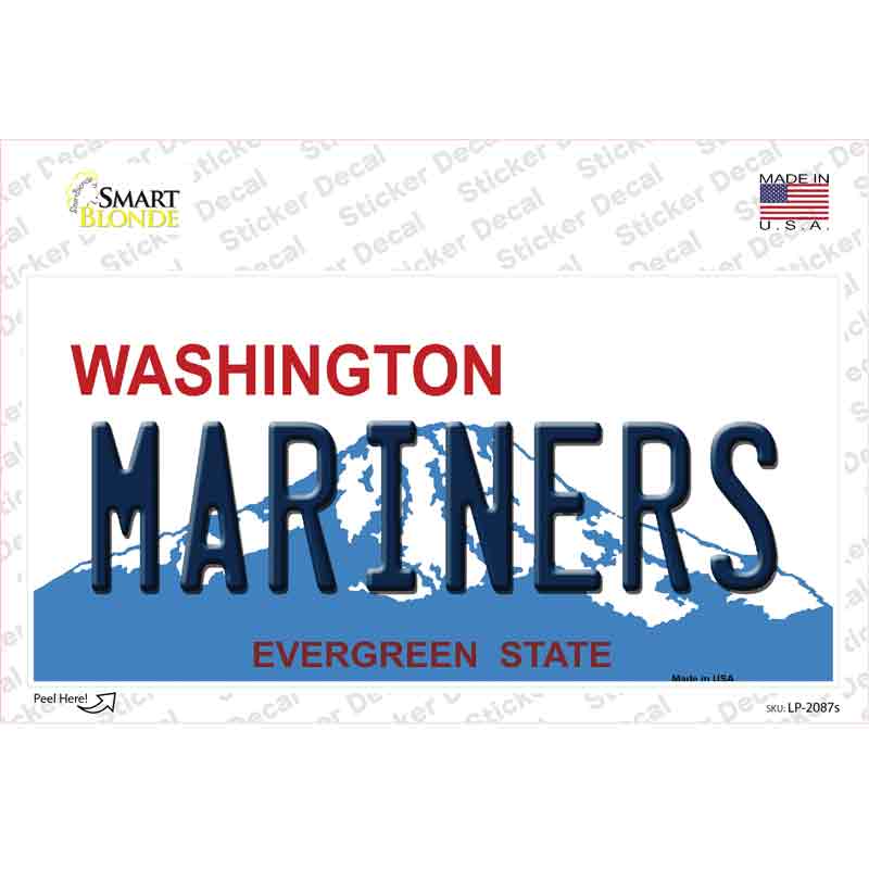 Mariners Washington State Novelty Sticker Decal Small