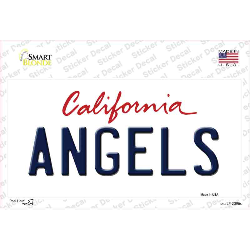 Angels California State Novelty Sticker Decal Small