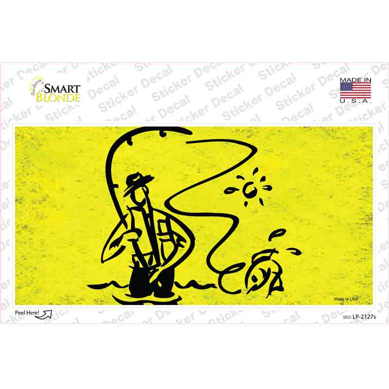 Fly Fishing Novelty Sticker Decal