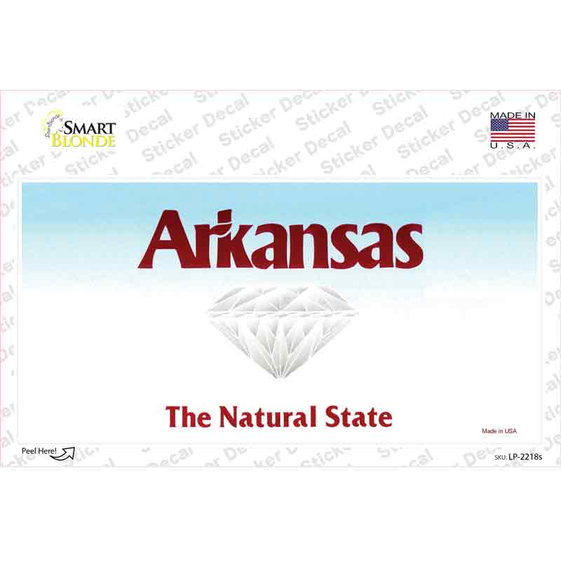 Arkansas State Novelty Sticker Decal Small