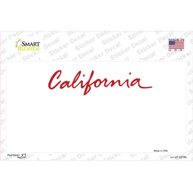 California State Background Novelty Sticker Decal Small