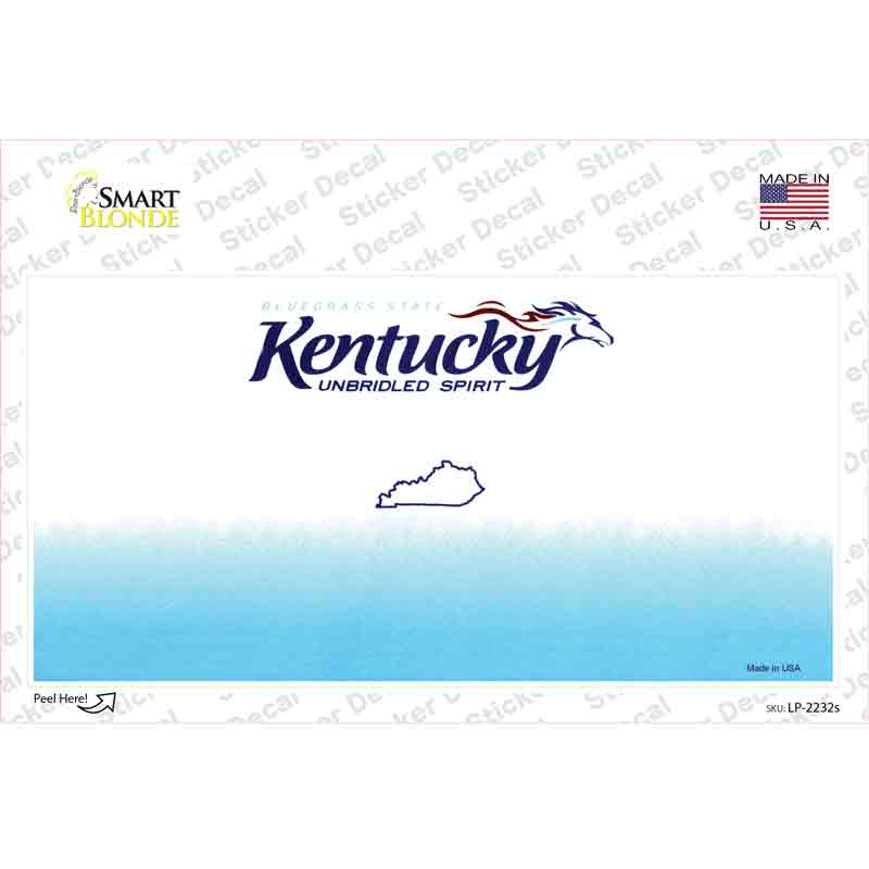 Kentucky State Blank Novelty Sticker Decal Small