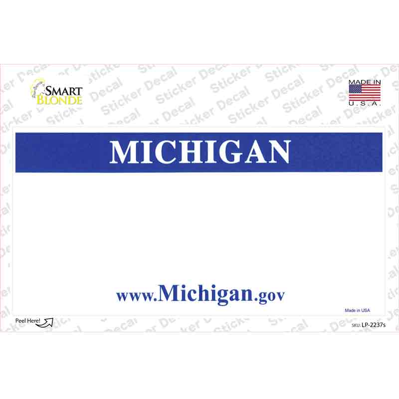 Michigan Background Novelty Sticker Decal Small