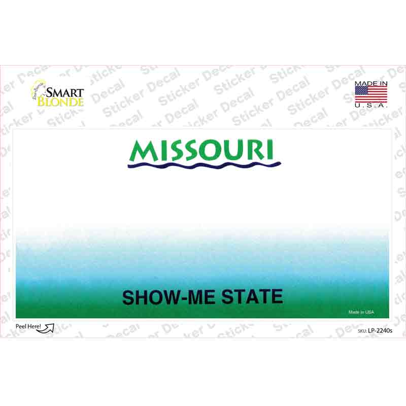 Missouri State Blank Novelty Sticker Decal Small