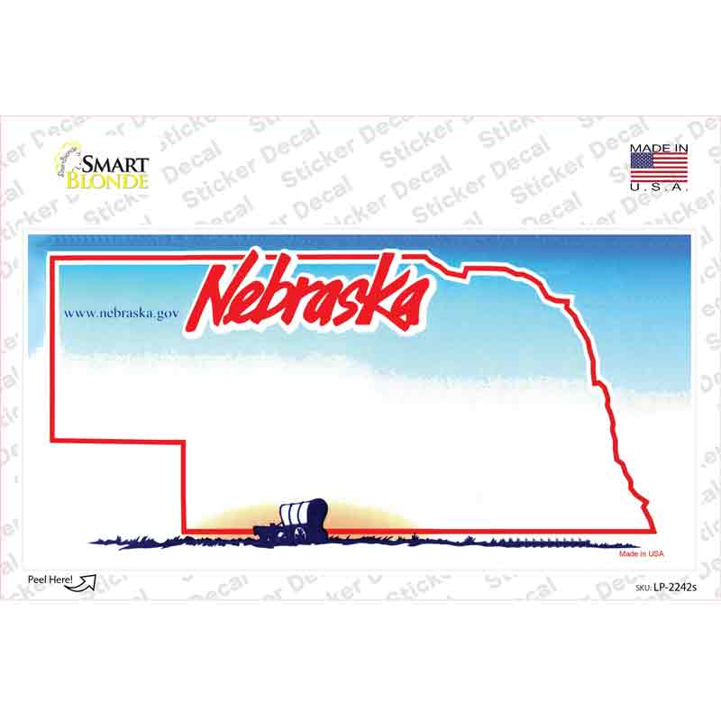 Nebraska State Blank Novelty Sticker Decal