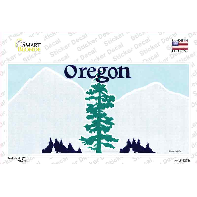 Oregon State Blank Novelty Sticker Decal | Smart Blonde