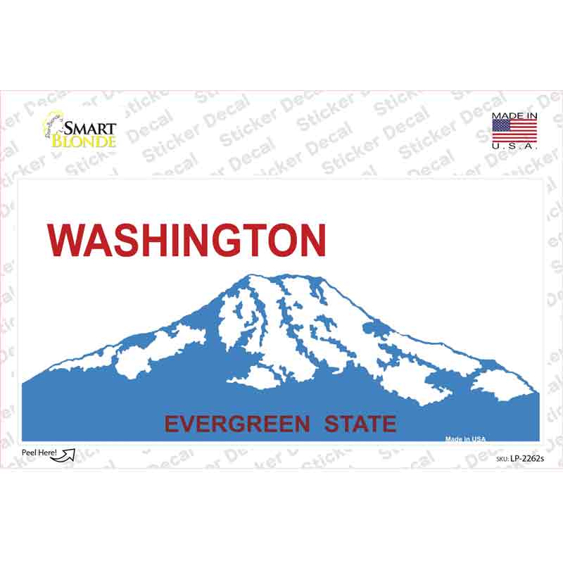 Washington State Blank Novelty Sticker Decal