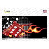 Fire Dice Flame Novelty Sticker Decal